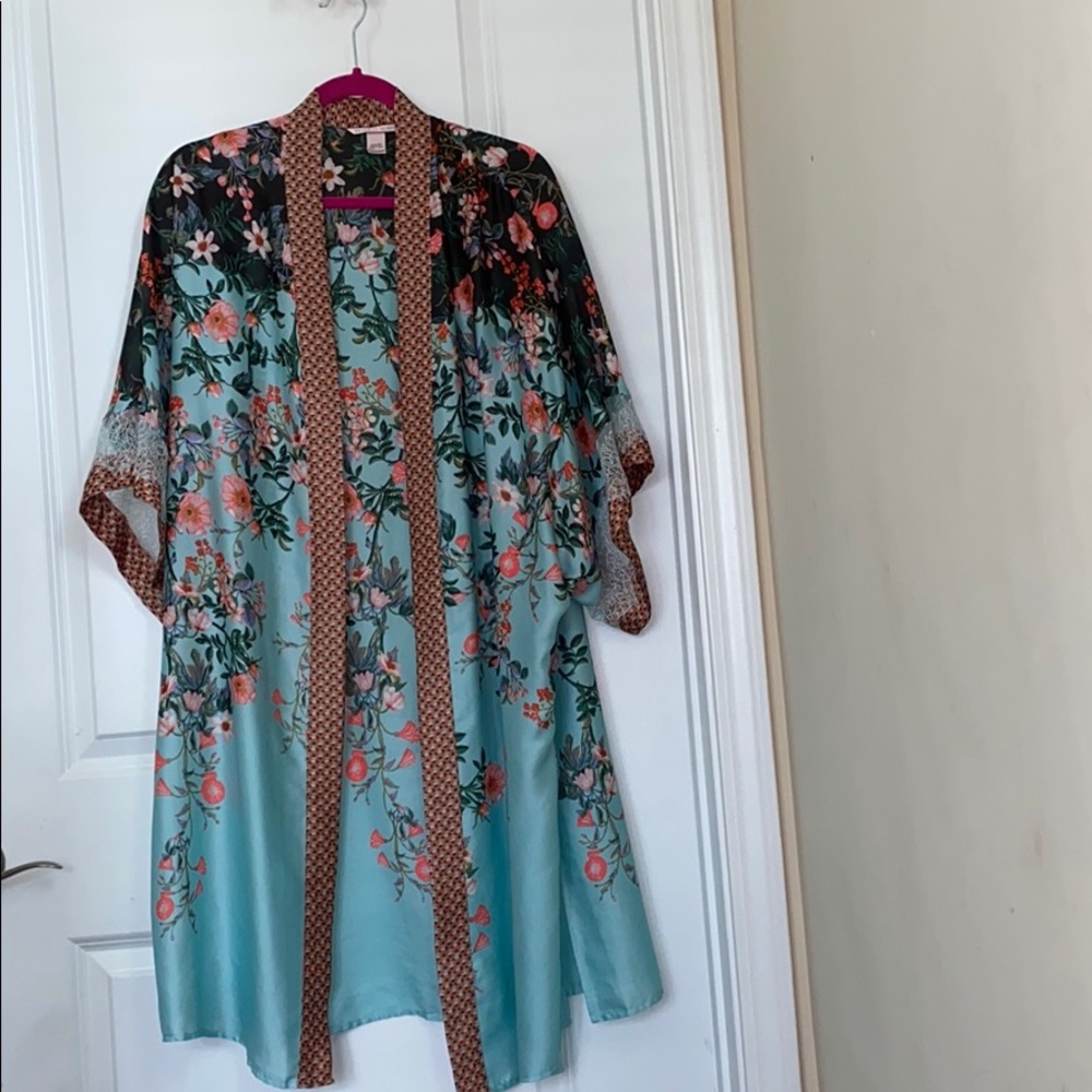 VS satin floral robe